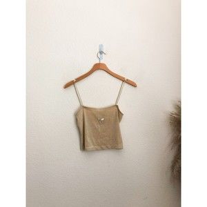 My mum made it!‎ Glittery gold cami crop top size S